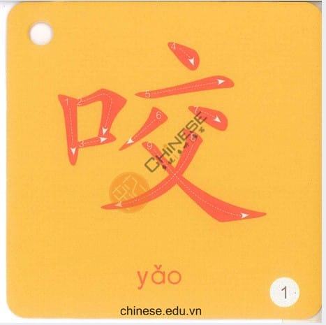 Thẻ học từ vựng tiếng Trung Trẻ em - Flash card tiếng Trung 1 thẻ flashcard