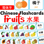 Chủ đề số 3: Flashcard tiếng Trung Fruits Trái cây [PDF]