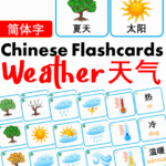 Chủ đề số 8: Flashcard tiếng Trung Weather & Seasons Thời tiết và các mùa [PDF]
